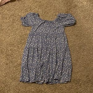 Blue dress with white flowers